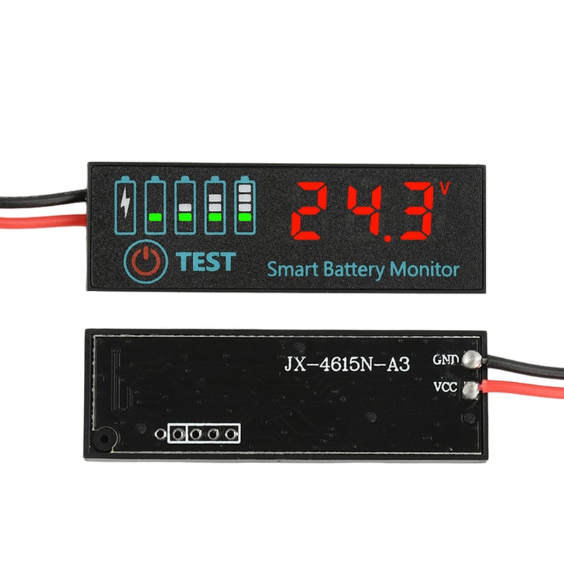 DC Universal Battery Voltage Charge Indicator Panel LED Indicator for Acid & Lithium Batteries
