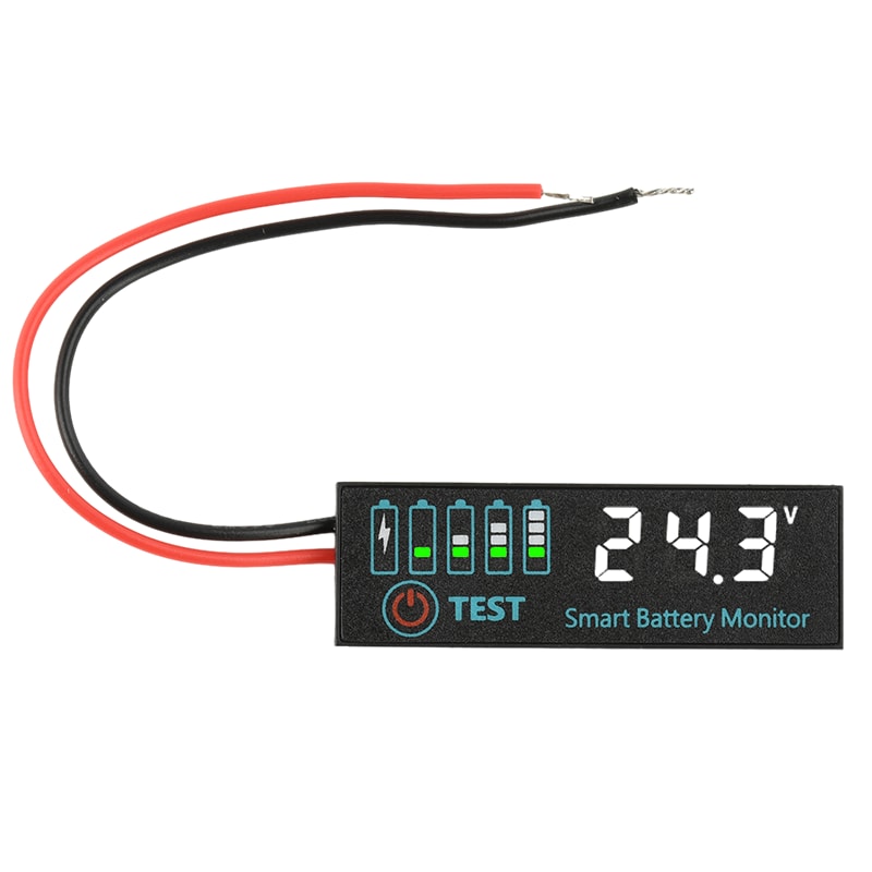 DC Universal Battery Voltage Charge Indicator Panel LED Indicator for Acid & Lithium Batteries