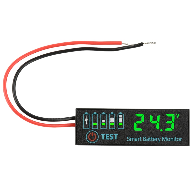 DC Universal Battery Voltage Charge Indicator Panel LED Indicator for Acid & Lithium Batteries