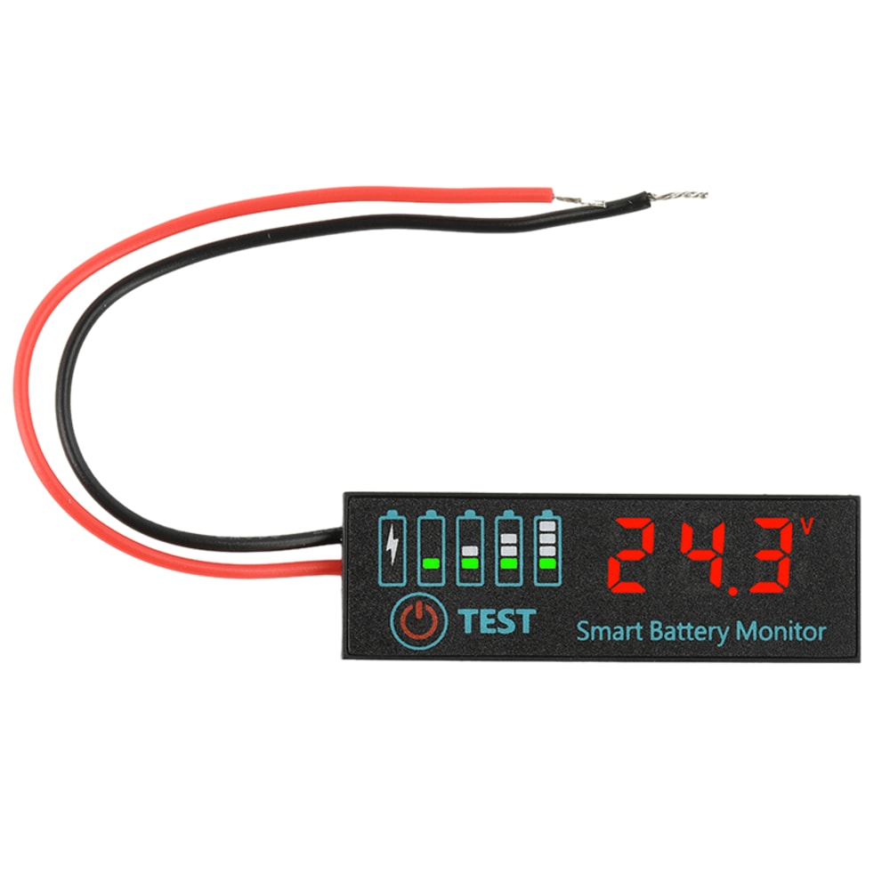 DC Universal Battery Voltage Charge Indicator Panel LED Indicator for Acid & Lithium Batteries