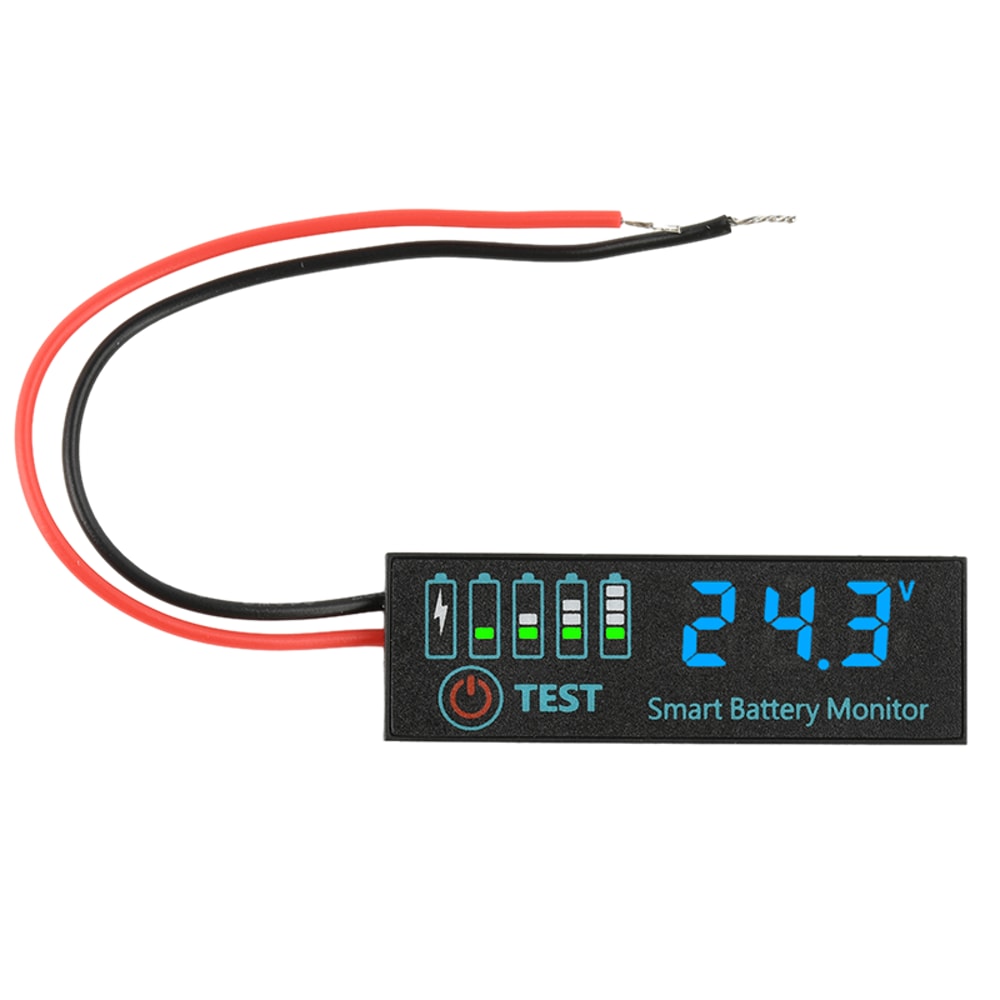 DC Universal Battery Voltage Charge Indicator Panel LED Indicator for Acid & Lithium Batteries