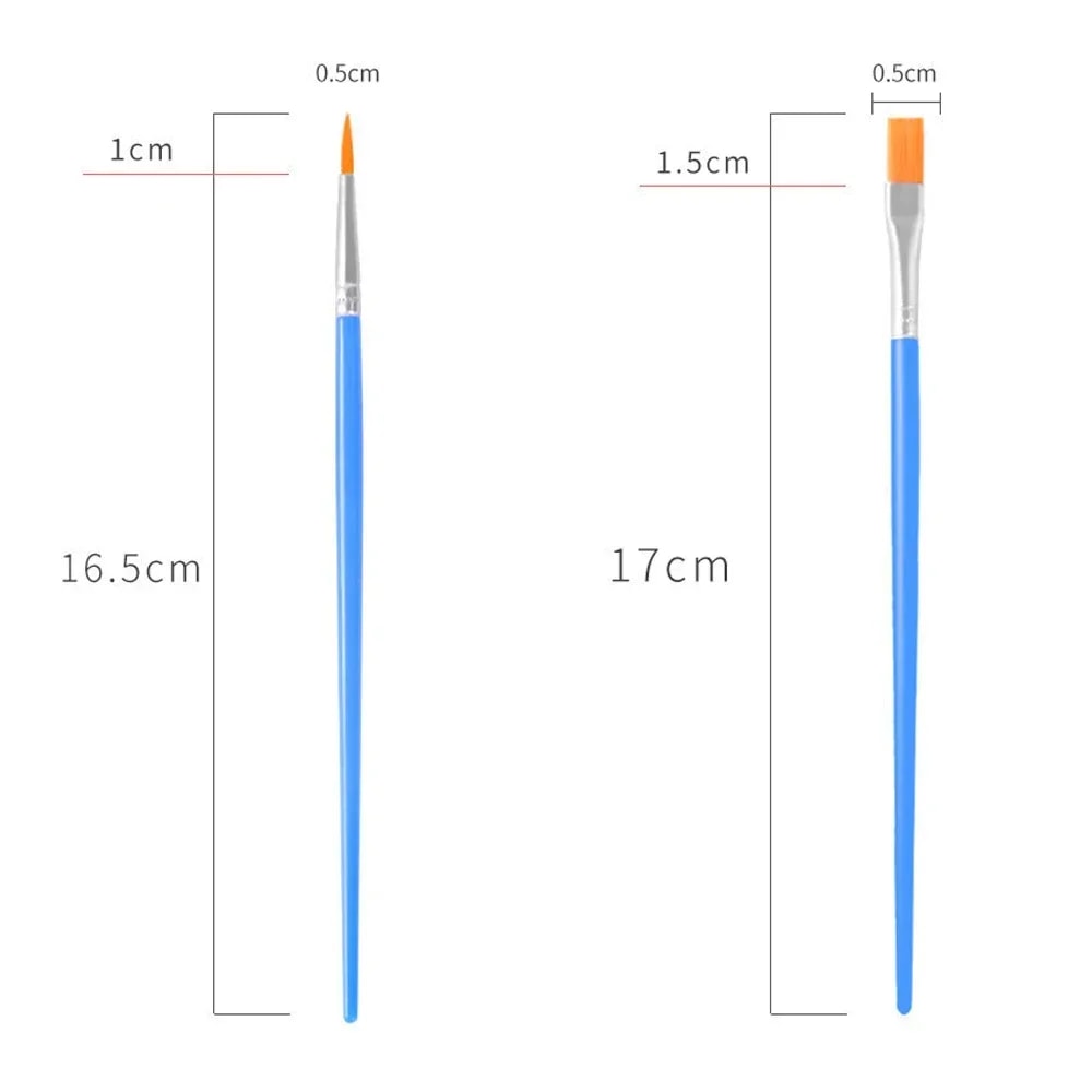Kids Acrylic Paint Brushes Set Flat Round Pointed Brush For Crafting Watercolor And Oil Painting 3