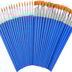 kids acrylic paint brushes set flat, round & pointed brush for crafting, watercolor, and oil painting