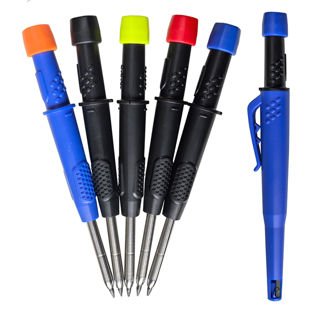 Woodworking Mechanical Pencil Carpenter Marking Pencil With Pen Cover 2