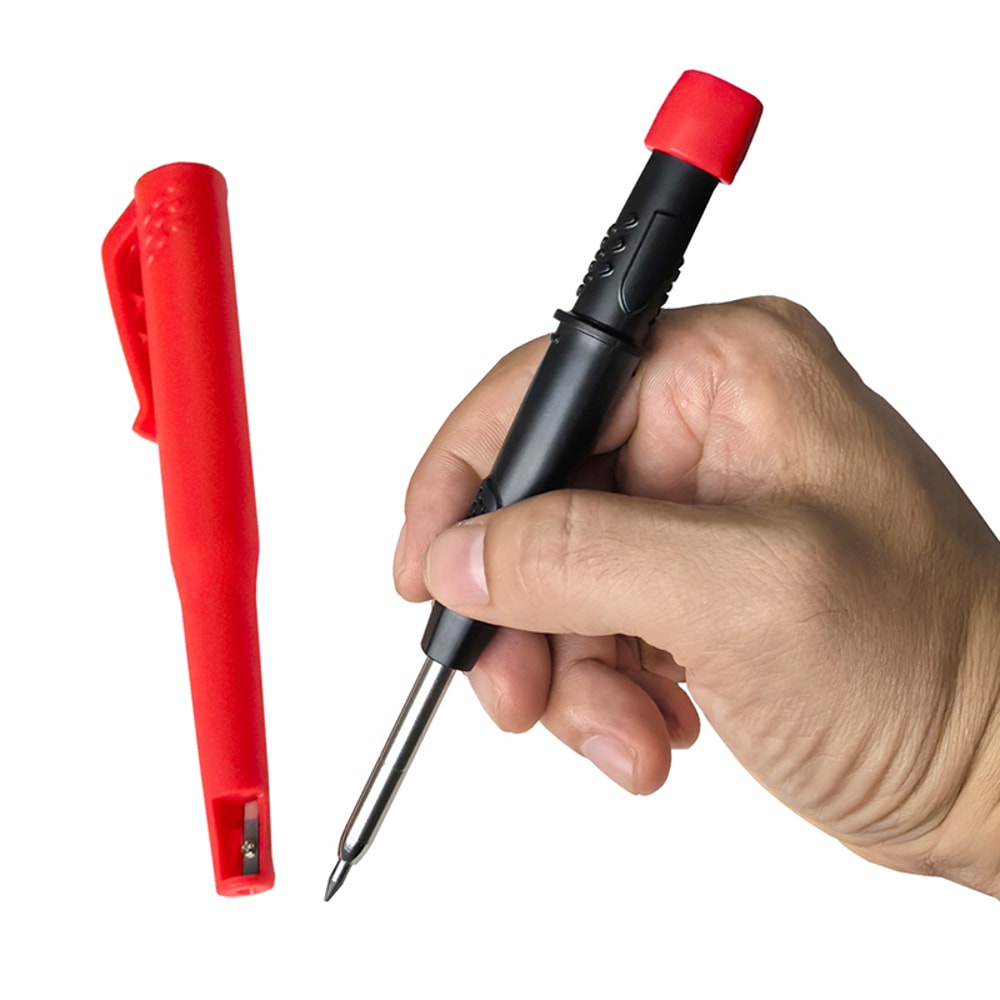 Woodworking Mechanical Pencil Carpenter Marking Pencil With Pen Cover 3