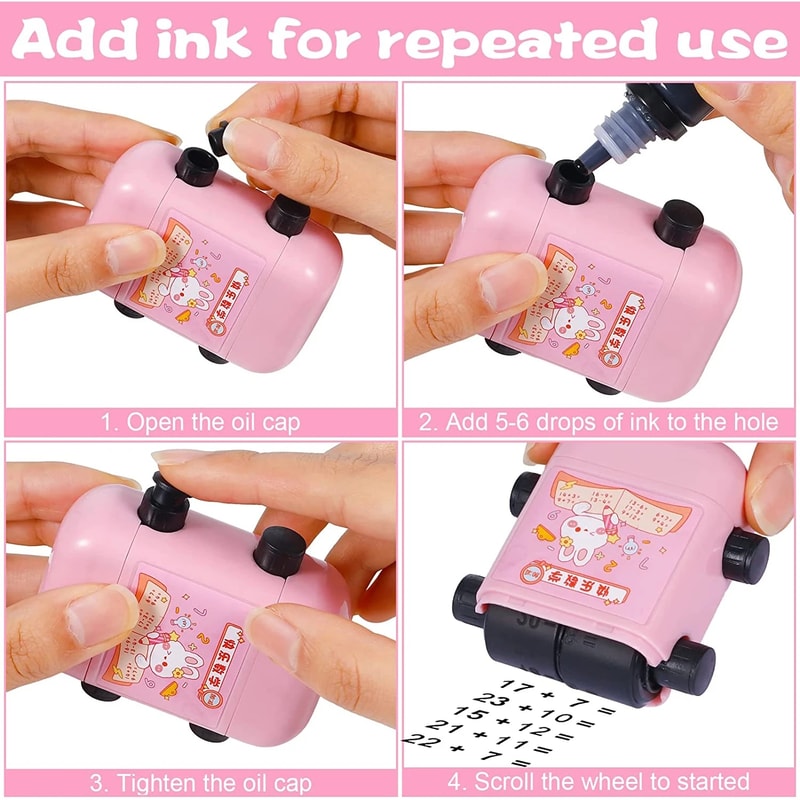 Math Teaching Stamp Reusable FillintheBlank Roller For Digital Math Practice 3