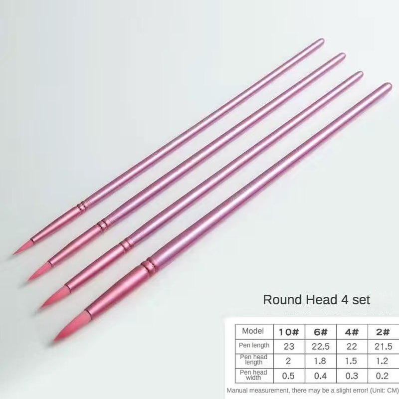 Watercolor Brush Set For Beginners Round Flat Head Soft Hair Nylon Brushes For Painting Ideal For 5