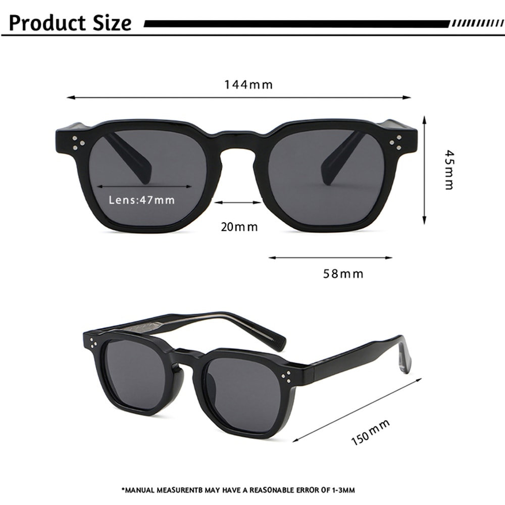 Retro Punk Square Sunglasses For Men Women Personalized Small Frame Sun Glasses Travel Party Busi 2