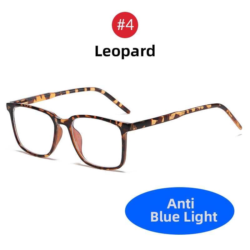 Classic Square Blue Light Blocking Glasses For Men AntiRay Eyeglasses For Screen Gaming Use 7