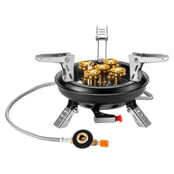 portable camping gas stove high-pressure propane butane burner with piezo ignition outdoor emergency stove