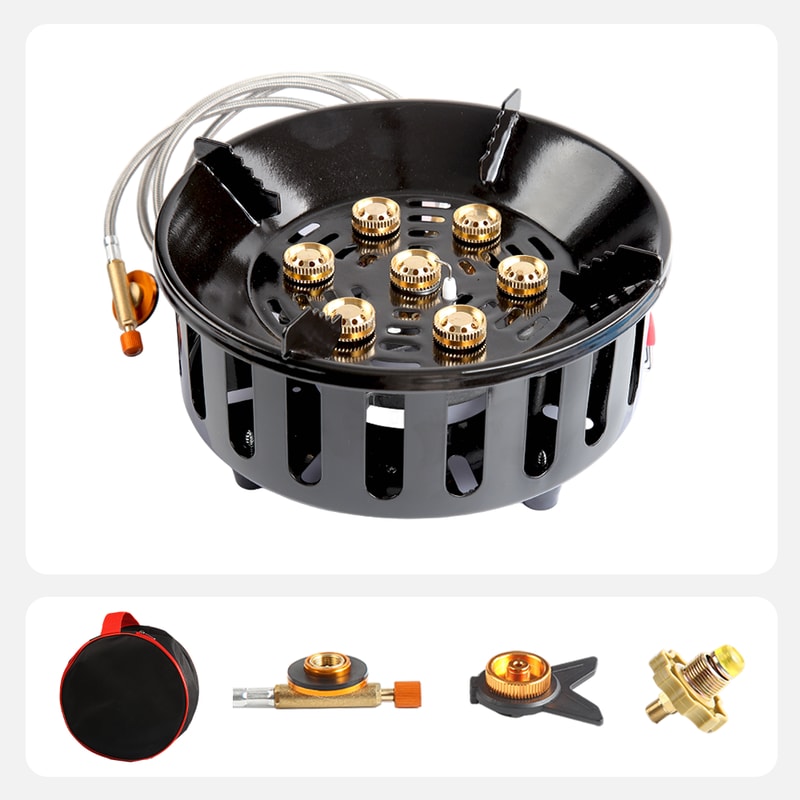 HighPower Portable Camping Stove With Electronic Ignition Windproof Gas Burner For Outdoor Cooking 4
