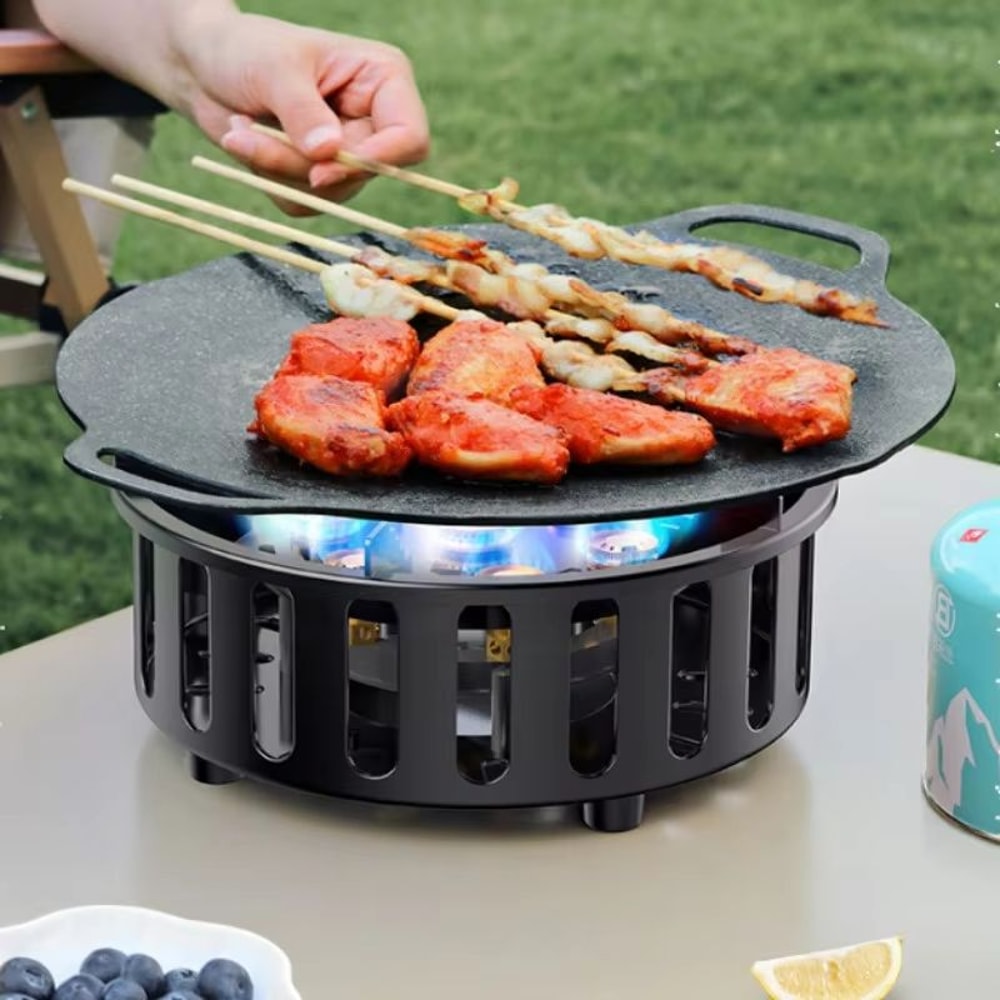 Portable Windproof Camping Stove Gas Burner With Electronic Ignition For Hiking Travel 4