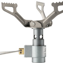 titanium mini camping gas burner portable one-piece pocket stove for hiking & outdoor cooking