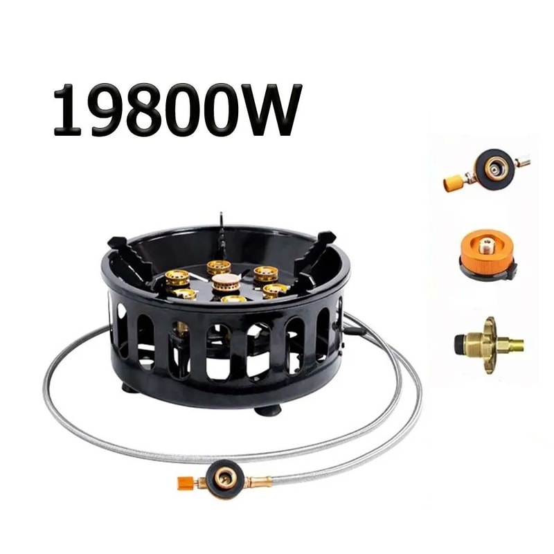 Portable Camping Stove HighPower Gas Burner With Windproof Electronic Ignition For Outdoor Adventur 0