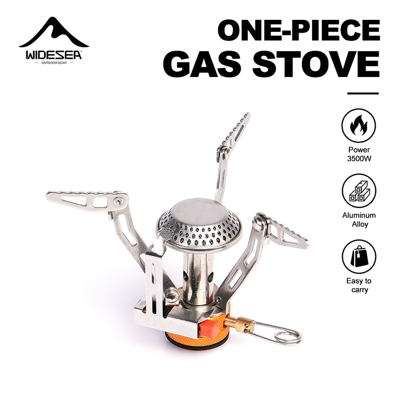 Portable Gas Stove Compact Aluminum Alloy Camping Stove for Outdoor Cooking Hiking Backpacking