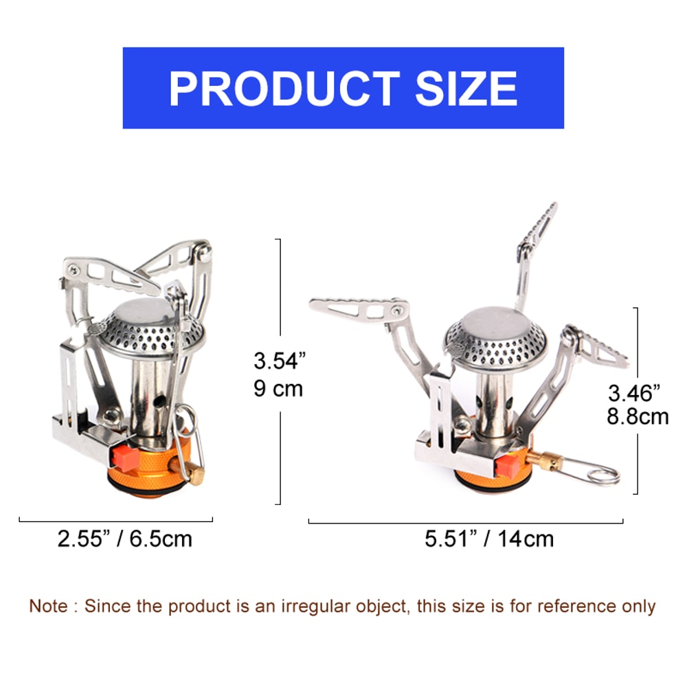 Portable Gas Stove Compact Aluminum Alloy Camping Stove For Outdoor Cooking Hiking Backpacking 4