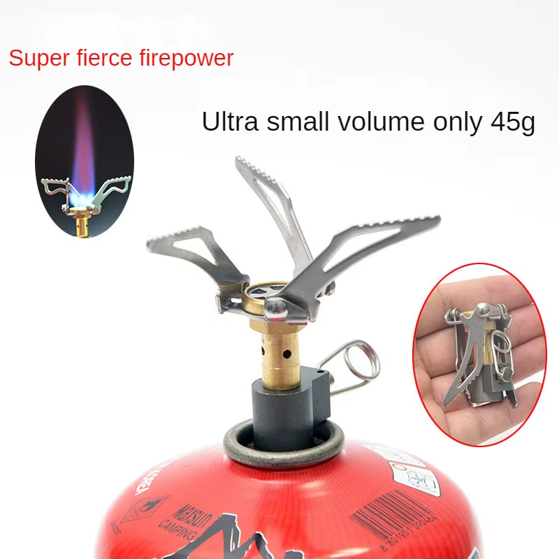 Ultralight Outdoor Gas Burner Stove For Camping Hiking HighEfficiency Folding Fire Heater 4