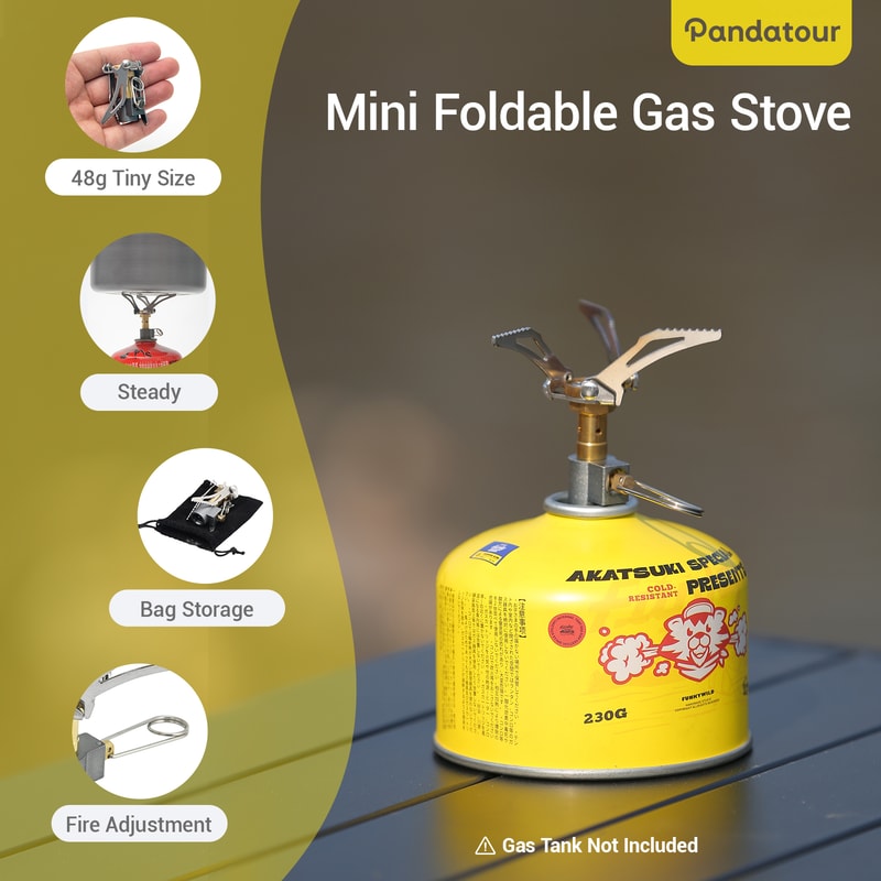 Ultralight Outdoor Gas Burner Stove For Camping Hiking HighEfficiency Folding Fire Heater 3