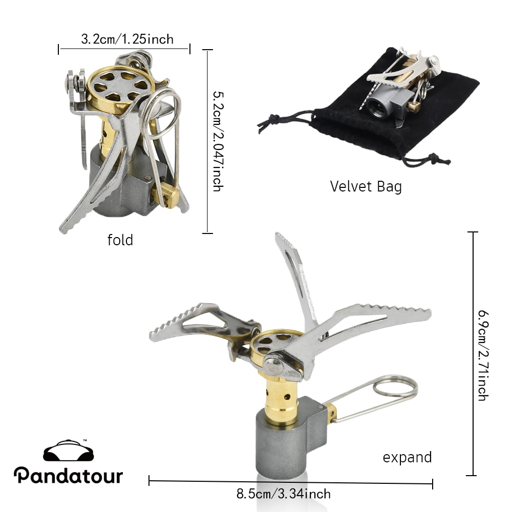 Ultralight Outdoor Gas Burner Stove For Camping Hiking HighEfficiency Folding Fire Heater 5