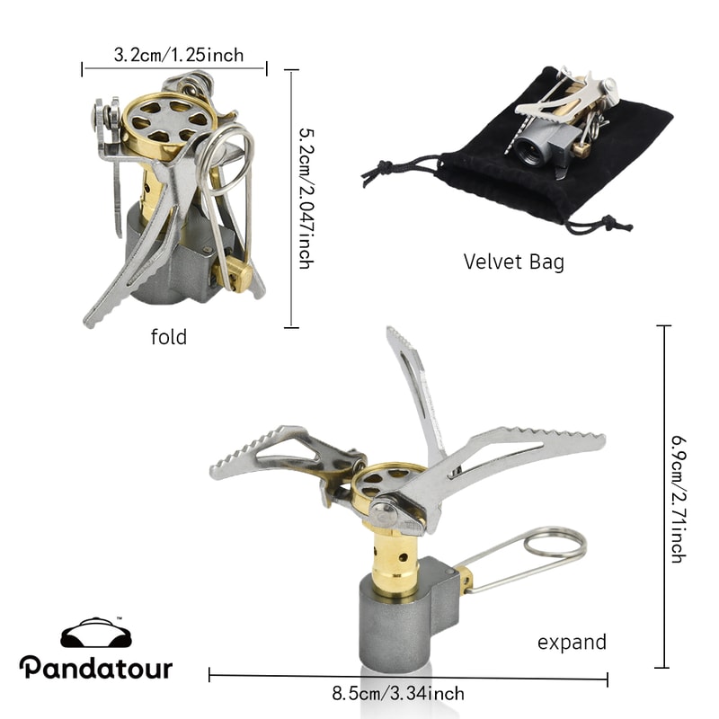 Ultralight Outdoor Gas Burner Stove For Camping Hiking HighEfficiency Folding Fire Heater 5