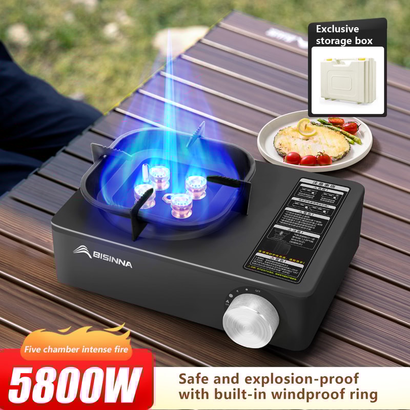 BISINNA Camping Gas Stove 5800W High Firepower Outdoor Portable Cassette Burner For Picnic Hiking T 3