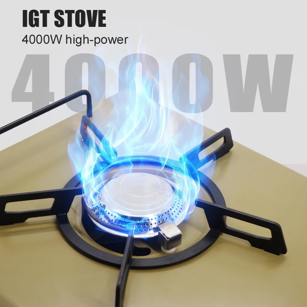 Portable Stainless Steel Gas Stove Burner High Power Camping Heater For Outdoor Cooking 1