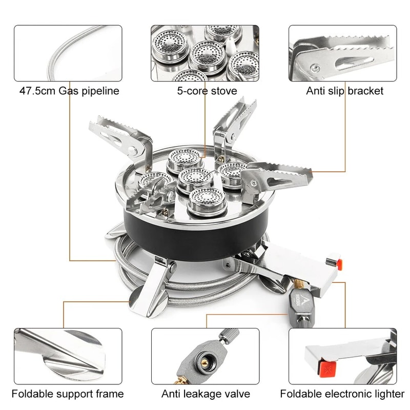 Portable Gas Stove For Camping Outdoor Cooking 2