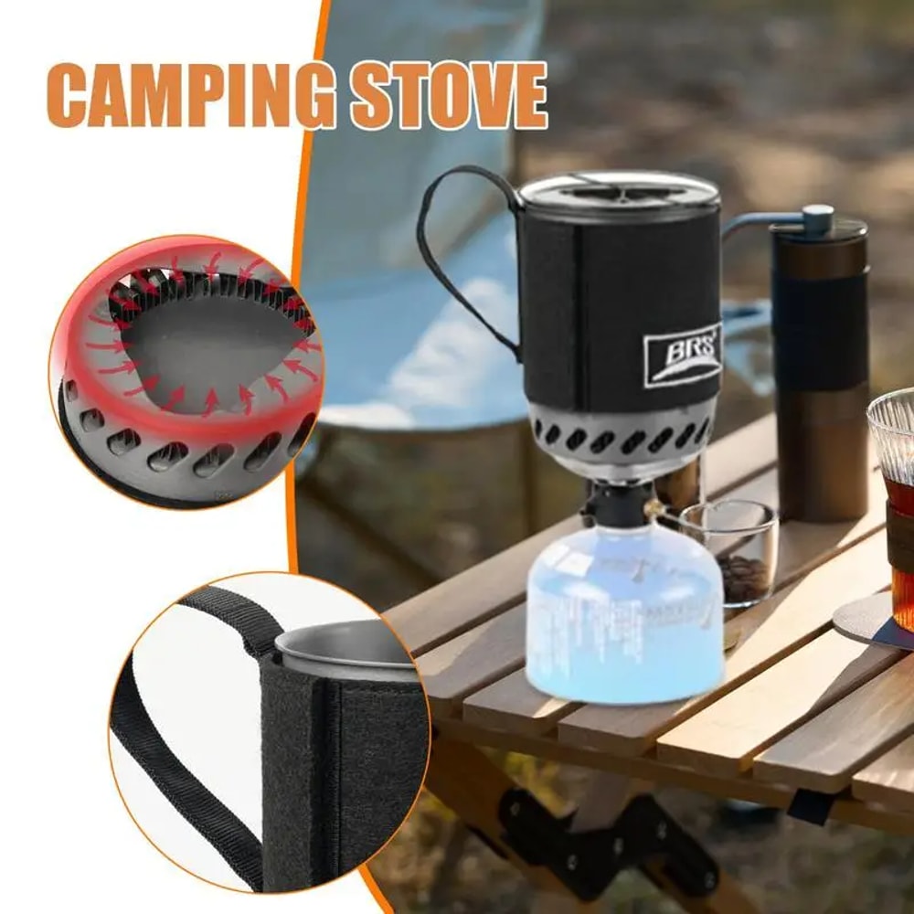 Portable Jet Boil Camping Stove With Heat Exchanger Quick Burn Backpacking Gas Burner 0