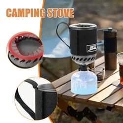 portable jet boil camping stove with heat exchanger quick burn backpacking gas burner