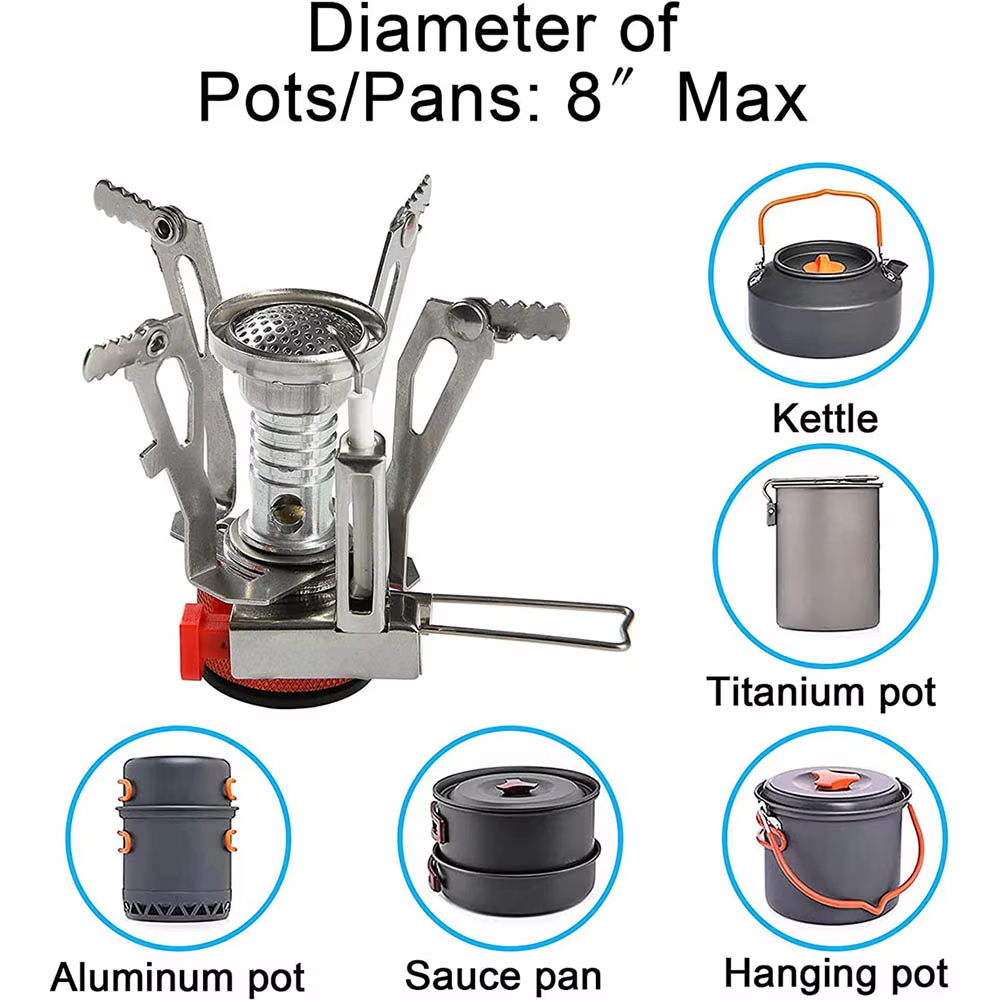 Ultralight Portable Camping Stove Adjustable Valve Stove For Backpacking Hiking Mountaineering And 1