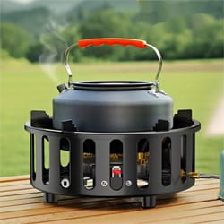 high-power camping stove with windproof electronic ignition portable tourist gas burner for outdoor adventures