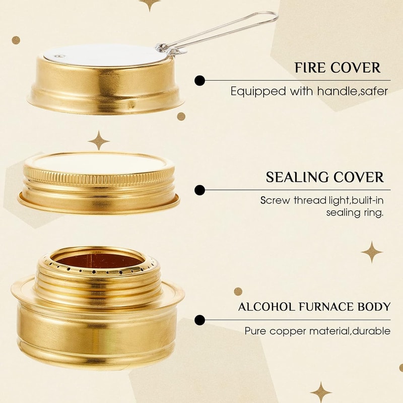 Brass Alcohol Burner Efficient Spirit Burner Cooktop With Flame Regulator Camp Stove With Fuel Stor 2