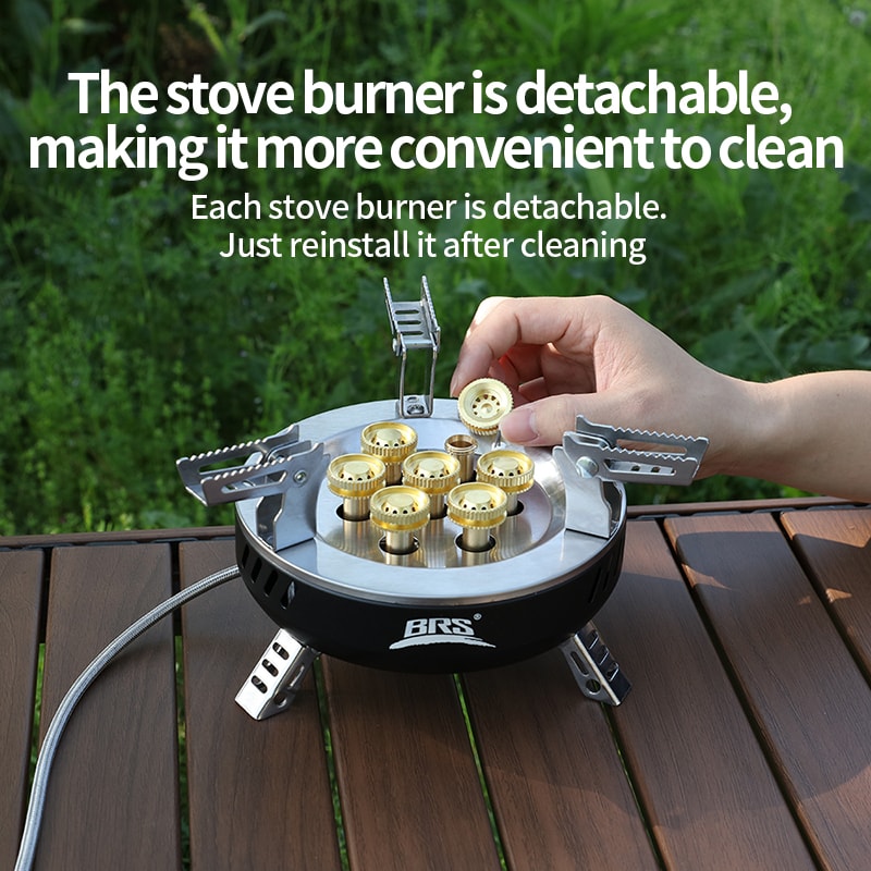 Portable Folding Gas Stove Outdoor Seven Star Stove For Camping Hiking And Outdoor Cooking 2