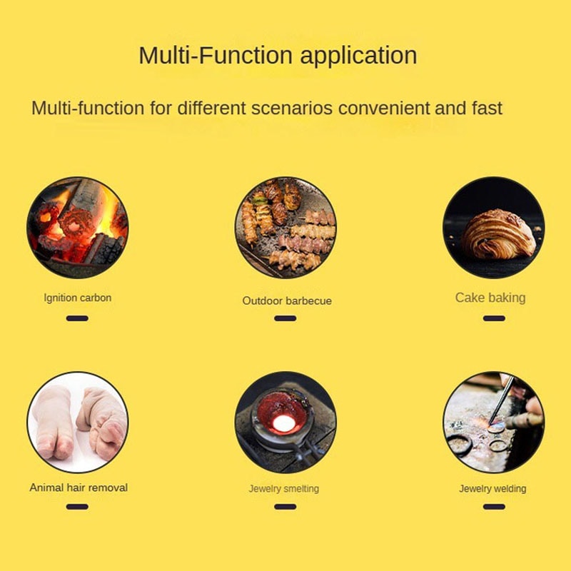 Portable Flame Gun Torch Burner For Cooking BBQ Household Use Multifunctional Igniter 1