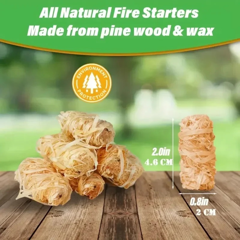 Natural Fire Starter Wax Wood Stick Ideal For Fireplace BBQ Stoves And Charcoal Ignition 2