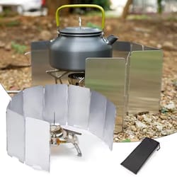 outdoor stove wind shield foldable plates camping windscreen for gas cookers, stove equipment accessory