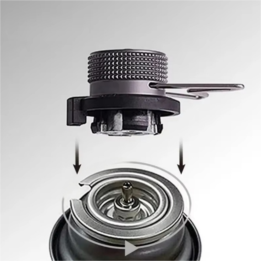 Butane Adapter Conversion Kit For Gas Cartridge Lindal Valve Output ScrewType Nozzle 3