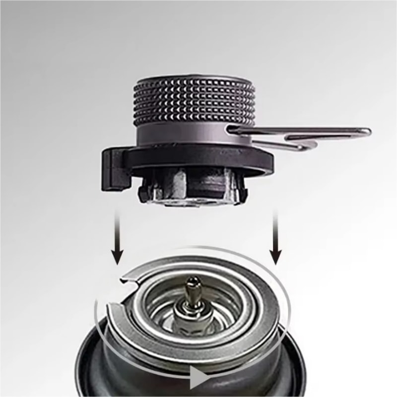 Butane Adapter Conversion Kit For Gas Cartridge Lindal Valve Output ScrewType Nozzle 3