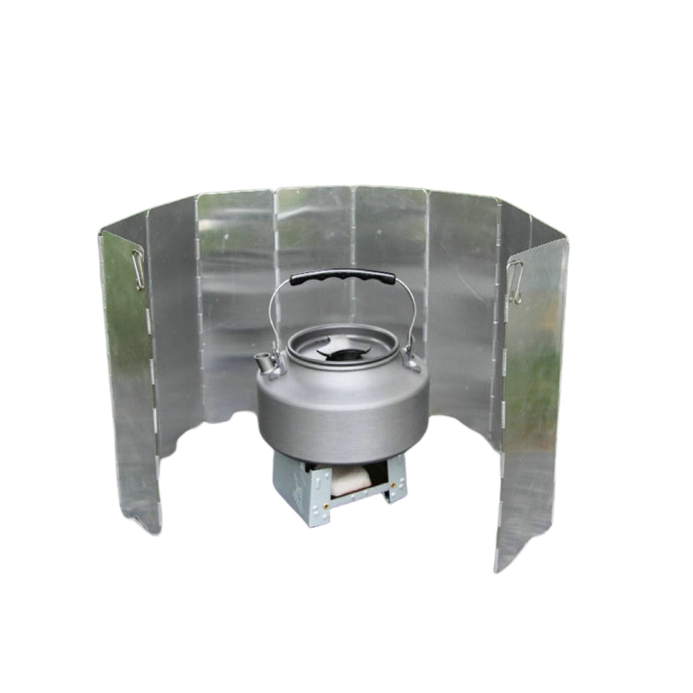 Aluminum Alloy Wind Shield For Gas Stove Windproof Screen For Outdoor Camping Picnic Cooking 7