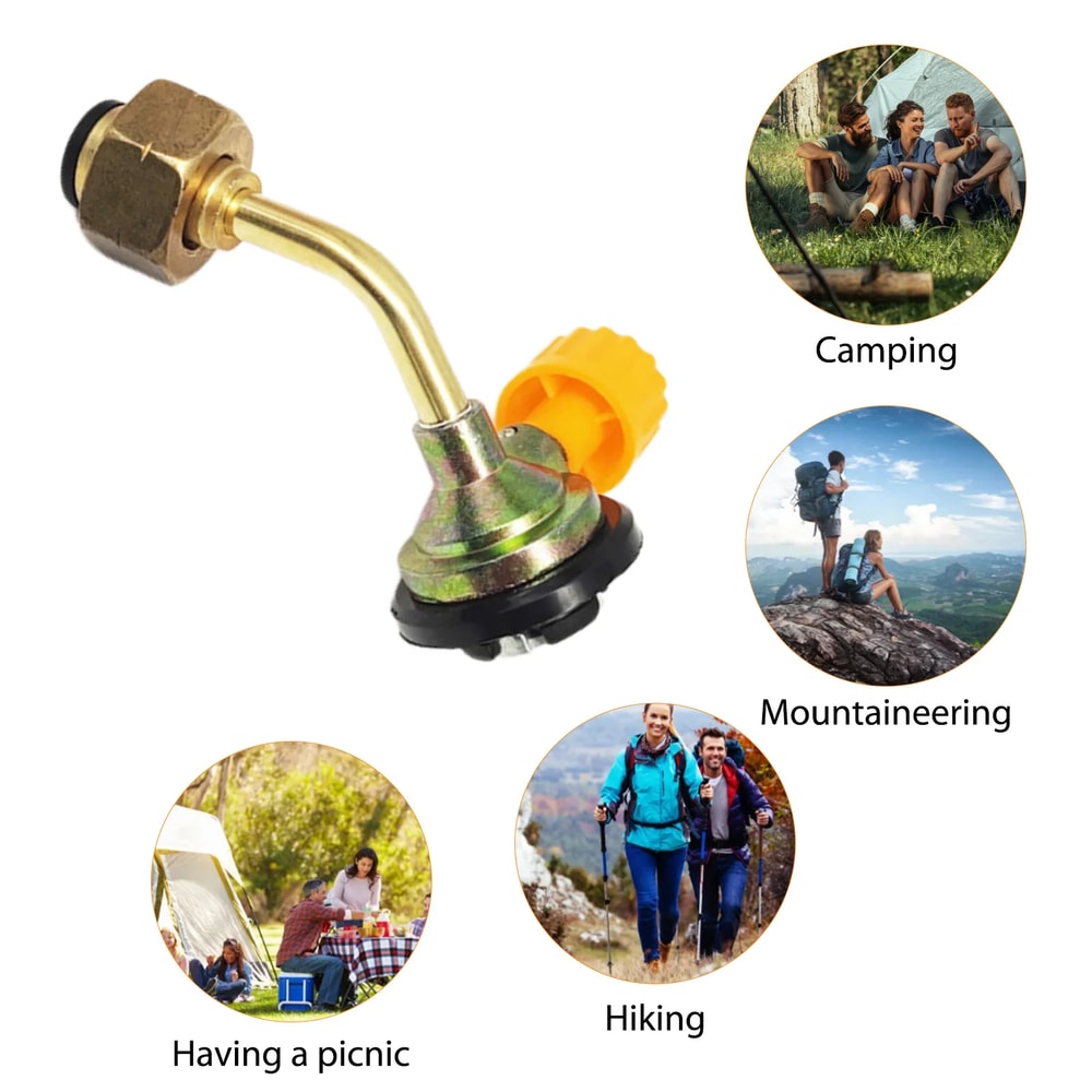 Gas Butane Cylinder Tank Refill Adapter Outdoor Camping Charging Valve Connector 4