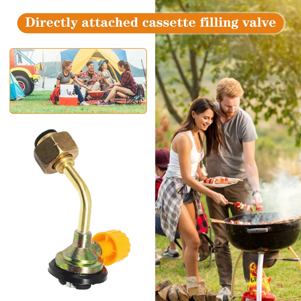 Gas Butane Cylinder Tank Refill Adapter Outdoor Camping Charging Valve Connector 0