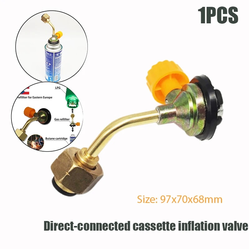 Gas Butane Cylinder Tank Refill Adapter Outdoor Camping Charging Valve Connector 6