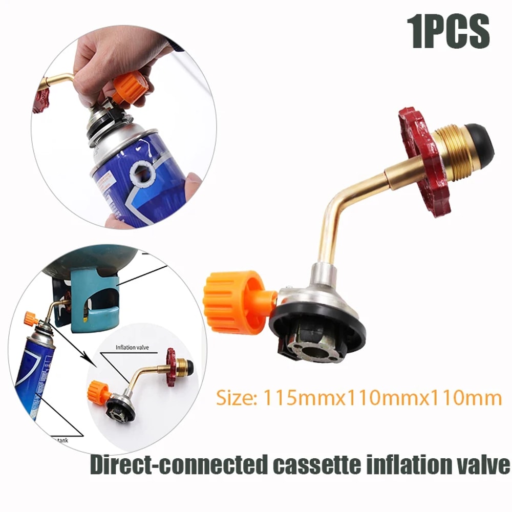 Gas Butane Cylinder Tank Refill Adapter Outdoor Camping Charging Valve Connector 7