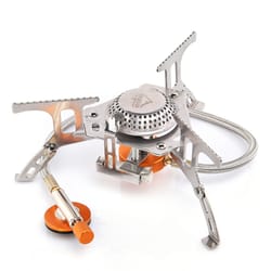 portable camping gas stove burner for outdoor cooking strong fire heater for picnic, survival, and hiking