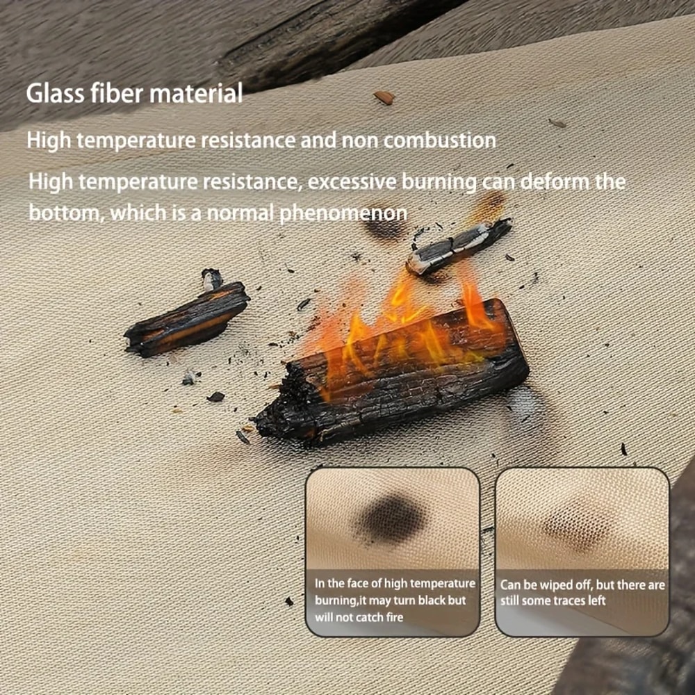Barbecue Fire Protection Mat For Outdoor Indoor Use High Temperature Resistant Fire Retardant Camp 2