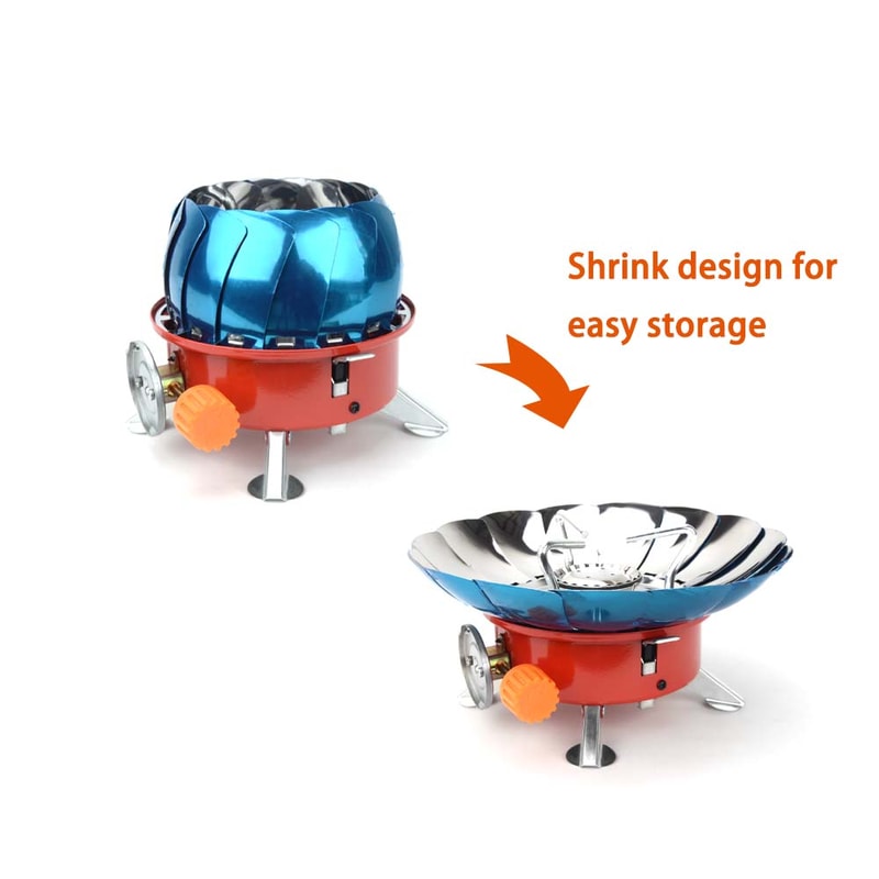 Windproof Portable Camping Stove With Storage Bag Outdoor Gas Burner For Hiking Picnic 1