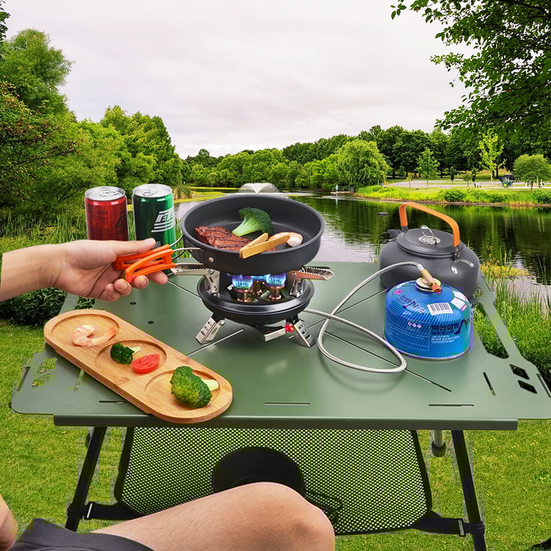 HighPowered Camping Gas Stove With Piezo Ignition Butane Burner For Hiking Travel 1