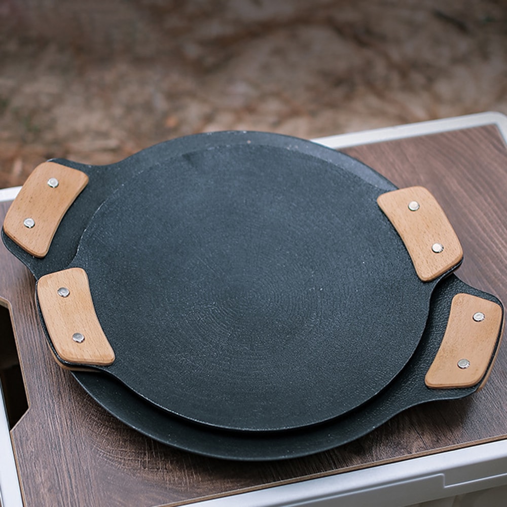 Solid Wood Barbecue Pan Handle Replacement Heat Resistant Grip For Outdoor Camping Grill 3