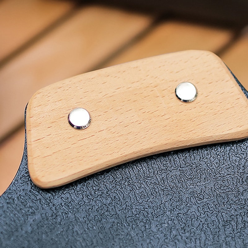 Solid Wood Barbecue Pan Handle Replacement Heat Resistant Grip For Outdoor Camping Grill 4