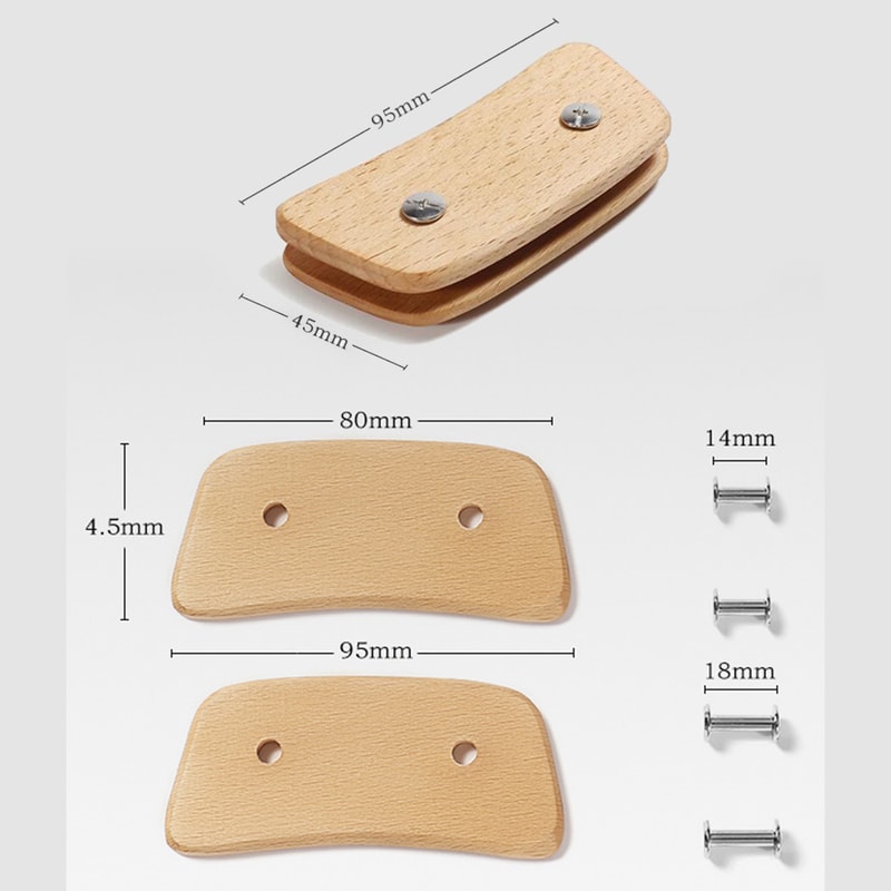 Solid Wood Barbecue Pan Handle Replacement Heat Resistant Grip For Outdoor Camping Grill 5